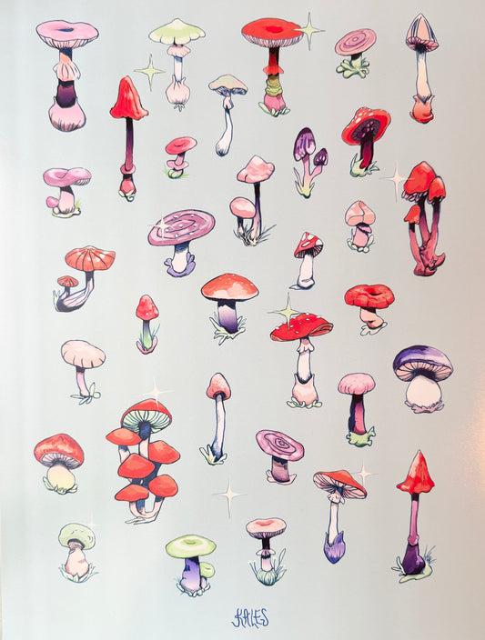 Mushroom party poster