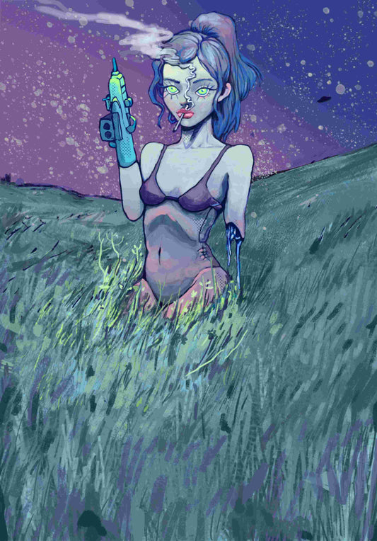 "I come in peace" digital print 8.5 x 11 in